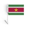 Drapeau Adhésif - Suriname - 14 X 21 Cm - Polyester Résistant - Léger - Recto/verso