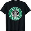 BABA YAGA Coffee Brewing Slavic Witch Halloween Powers Logo T-Shirt