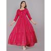 Indian Designer Rayon Anarkali Kurta Gown Women's Bollywood Printed Kurti Dress SC-2136