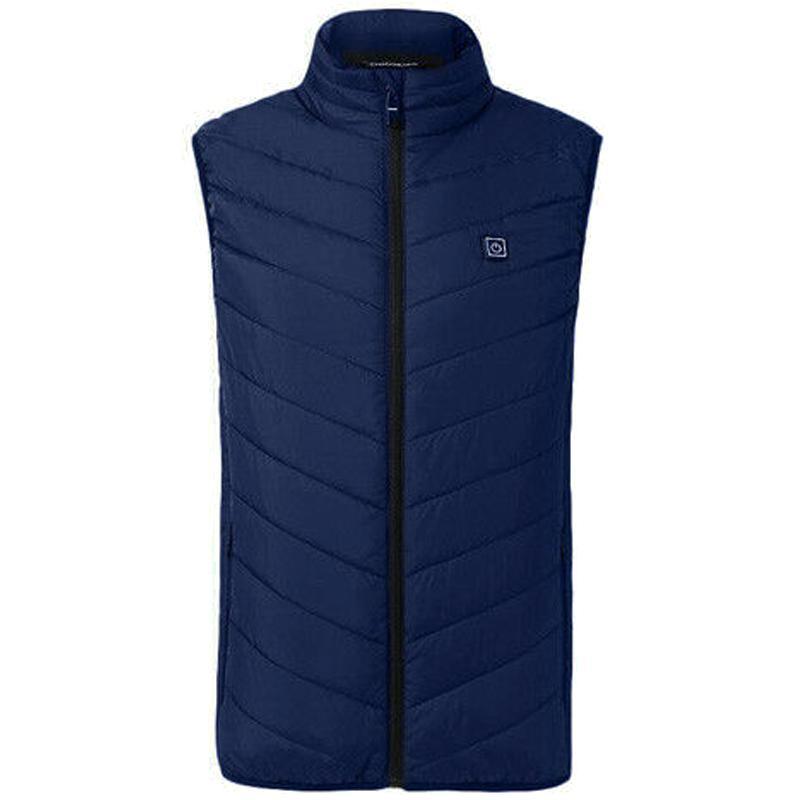 Мужской электрический жилет с подогревом, USB-зимняя теплая водонепроницаемая куртка-жилет