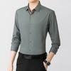 Summer Stretch Nylon Shirt No-iron Men's Business Casual Thin Long-sleeved Shirt