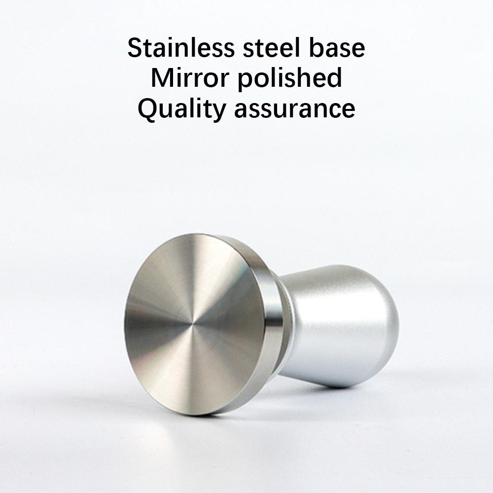 Упругий молоток для утрамбовки кофе эспрессо для кофемашины эспрессо с подпружиненной плоской основой из нержавеющей стали, дистрибьютор кофе