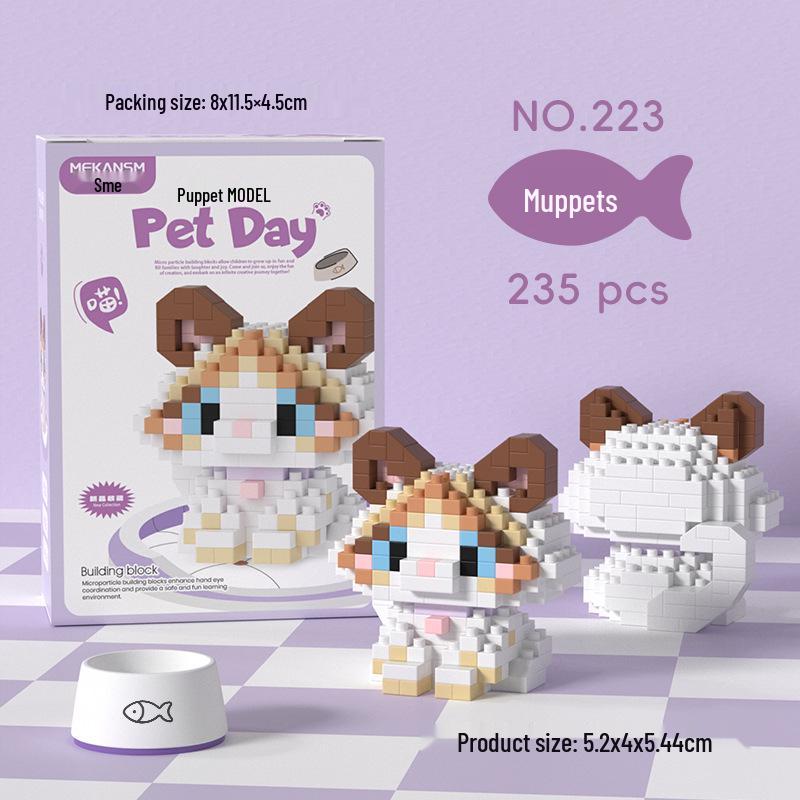 Микро Мини Строительные Блоки: Шиба-ину, Тедди, Корги, Кот, Корова Набор плюшевых игрушек в подарок