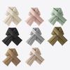 Down Cotton Cross Ring Scarves Windproof Down Cotton Scarf New Thermal Shawl  Women Men