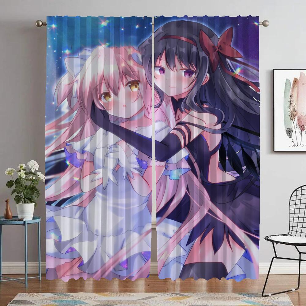 Шторы для детской комнаты Puella Magi Madoka Magica Шторы для интерьера дома для камеры Шторы для гостиной Украшения на Хэллоуин