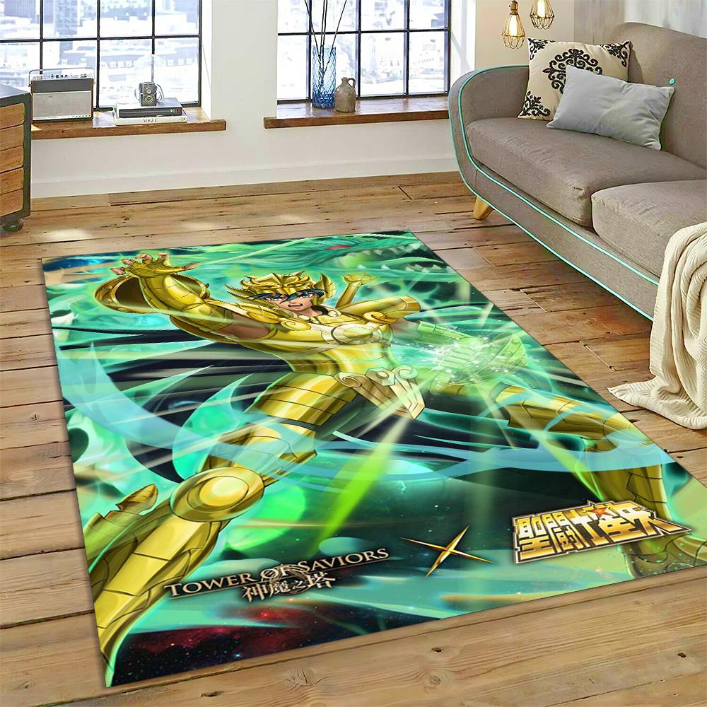 Мультяшный Saint Seiya 3D Ретро Аниме Ковер для Гостиной Спальни Домашнего Декора, Напольный Коврик Нескользящий для Дивана Придверный Коврик Подарок Детям