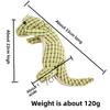 Indestructible Robust Dino Plush, Squeaky Durable Dog Chew Toys for Aggressive Chewers, Interactive for Boredom