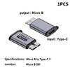 USB3.0 Micro B Adapter High Speed Type-C USB3.0 Micro B Connector  Phone Accessories