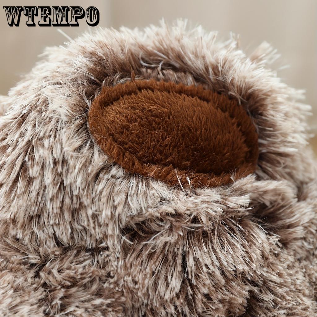 Градуированная лежанка-лапка с изображением медвежонка, мягкое полиэфирное волокно, подходит для маленьких, средних и больших собак, уютный шезлонг для домашних животных, сборка не требуется