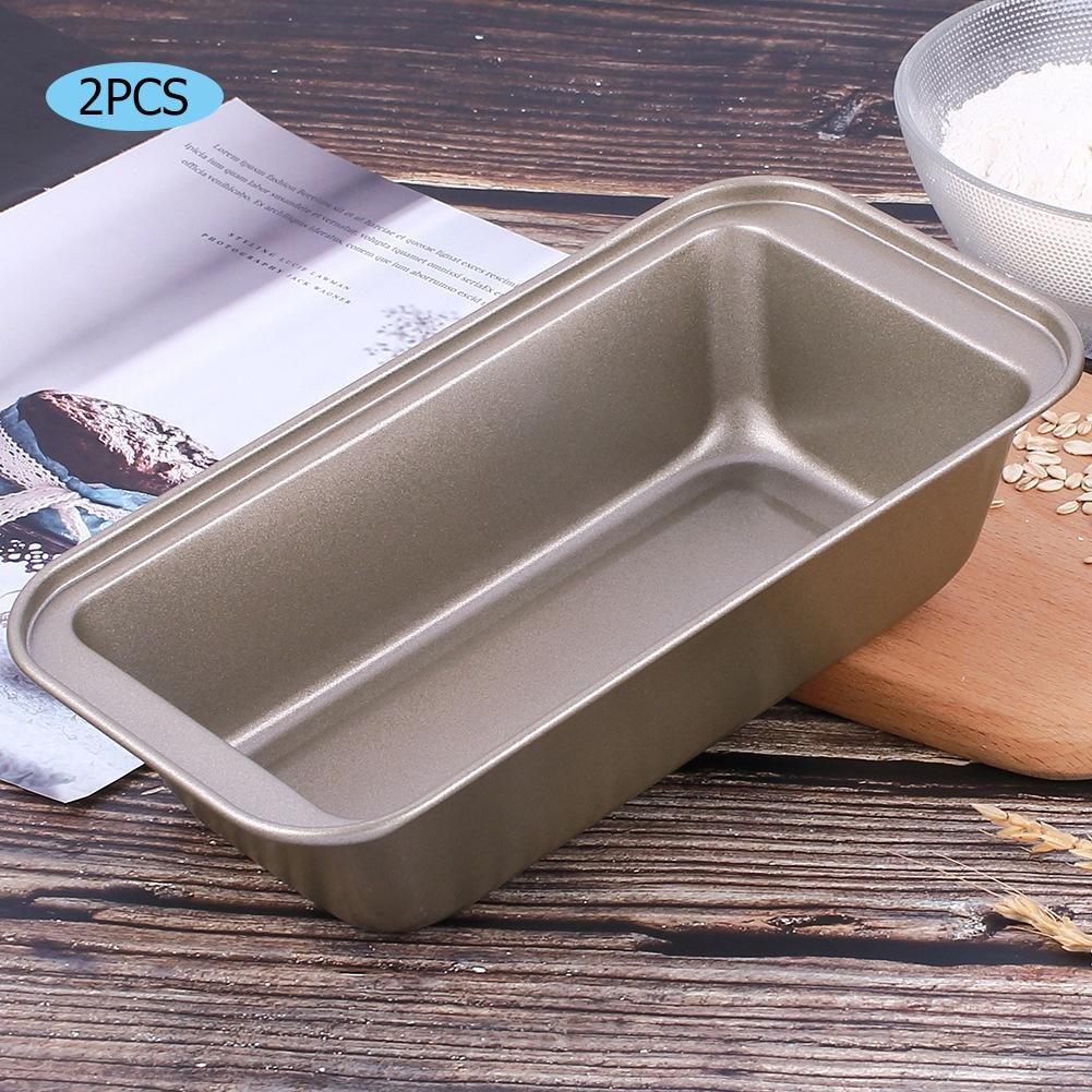 Rectangle Toast Loaf Pan Bread Cake Mold Carbon Steel Nonstick Loaf Pastry Baking MoldsGold