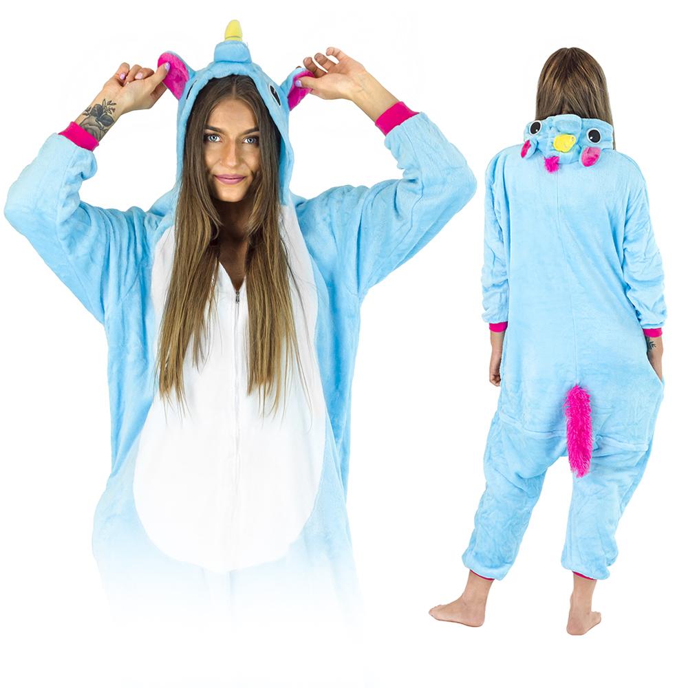 Men's pajamas pegasus kigurumi onesie carnival warm disguise costume m Onesie costume blue/pink pegasus - M
