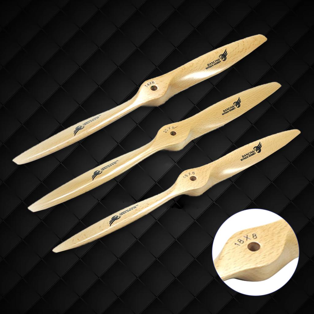 Dancing Wings Hobby 15-дюймовый высокоэффективный деревянный буковый пропеллер CCW для радиоуправляемого самолета с нитродвигателем