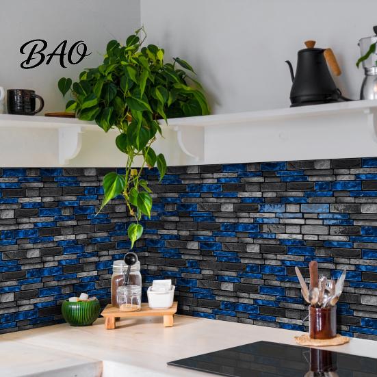 Easy Installation Home Renovation Peel And Stick Backsplash Tile for Kitchen Bathroom, 3D Brick Mosaic Heat Resistant Wall Protection Sticker,