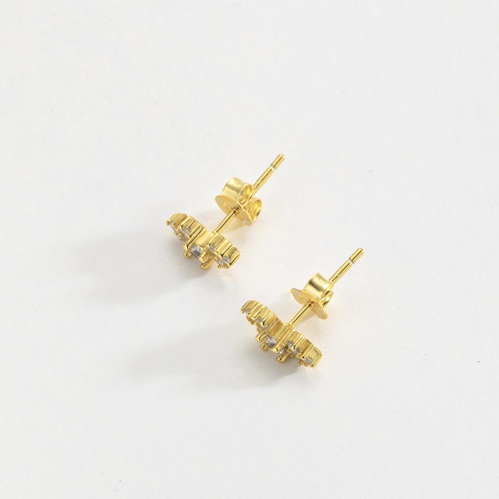 ANDYWEN Серьги-гвоздики из стерлингового серебра 925 пробы с прозрачным фианитом, крошечные серьги для пирсинга, женские роскошные ювелирные изделия, подарок на свадьбу