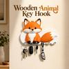 Cartoon Animal Key Hook Punch-Free Wall-mount Hanger Lovely Adhesive Key Holder  Hallway