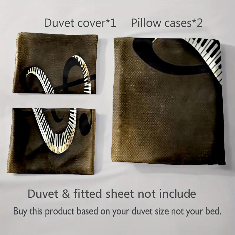 Musical keyboard design. Bedding Duvet cover sets Duvet covers Pillowcases gifts (1 * Duvet Cover 2 * Pillowcases, without duvet insert)