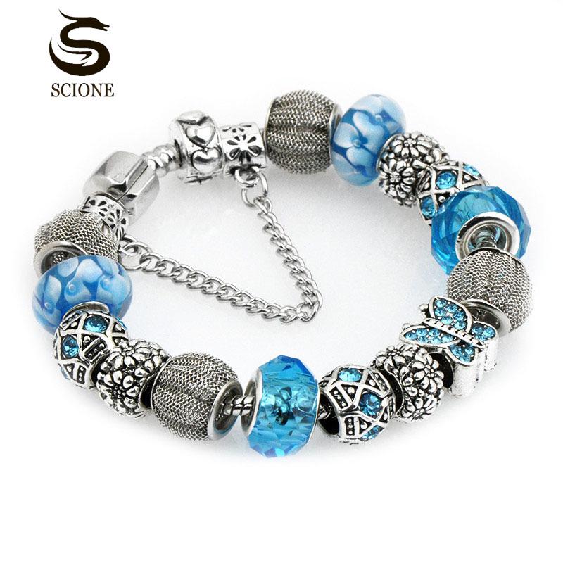 LUXY MOON Женский модный браслет из хрустального стекла с бисером и бриллиантами