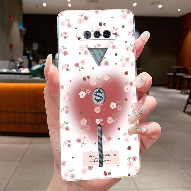 Jelly Case For Black Shark 4 Pro 4S Pro Flower Butterfly Phone Case Black Shark4 Shark4S Pro Soft Silicone Transparent TPU Cover