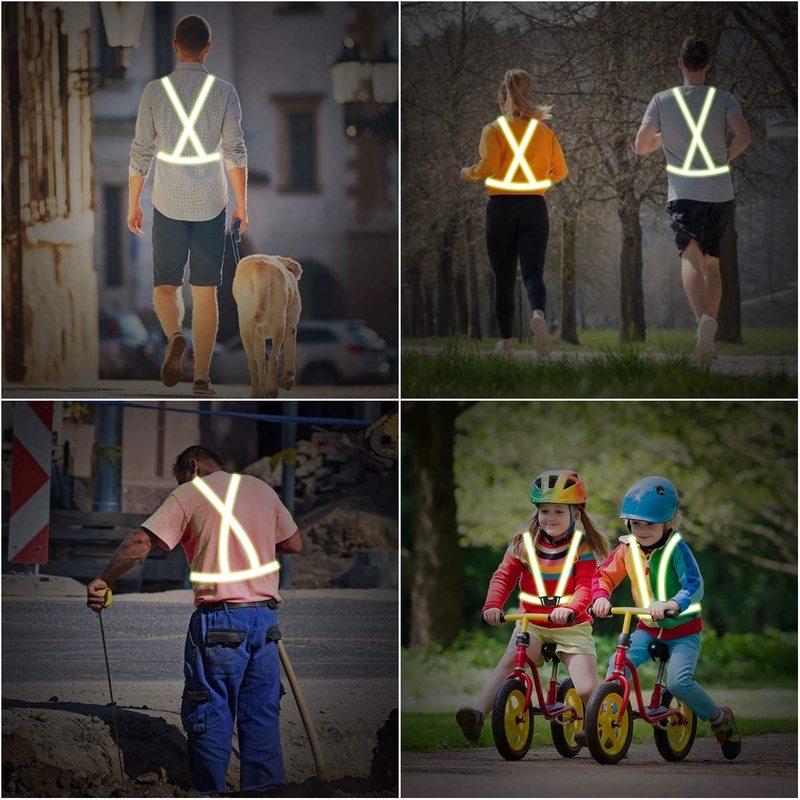 Highlight Reflective Straps Night Work Security Running Cycling Safety Reflective Adjustable Vest High Visibility Reflective