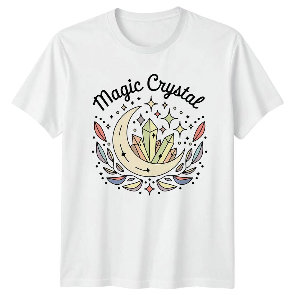 Magic Crystal Moon Boho Celestial Graphic TShirt Mystical Tee