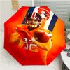 Автоматический зонт с принтом логотипа Chicago Bears, 8 ребер, железный каркас, пластиковая ручка, подходит для путешествий на открытом воздухе и на каждый день, идеальный подарок