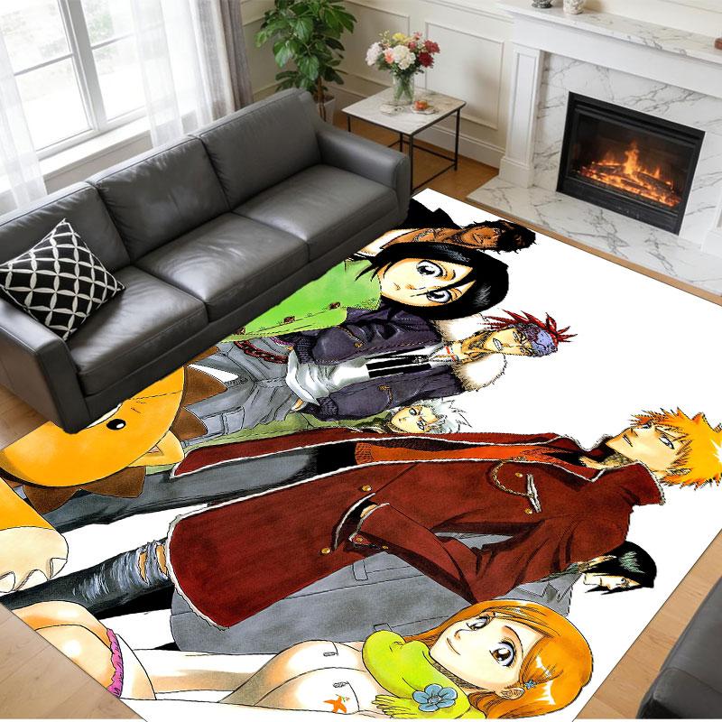 Crystal Velvet Rug Soft Non Slip Indoor Floor Mat Home DecorBleach anime