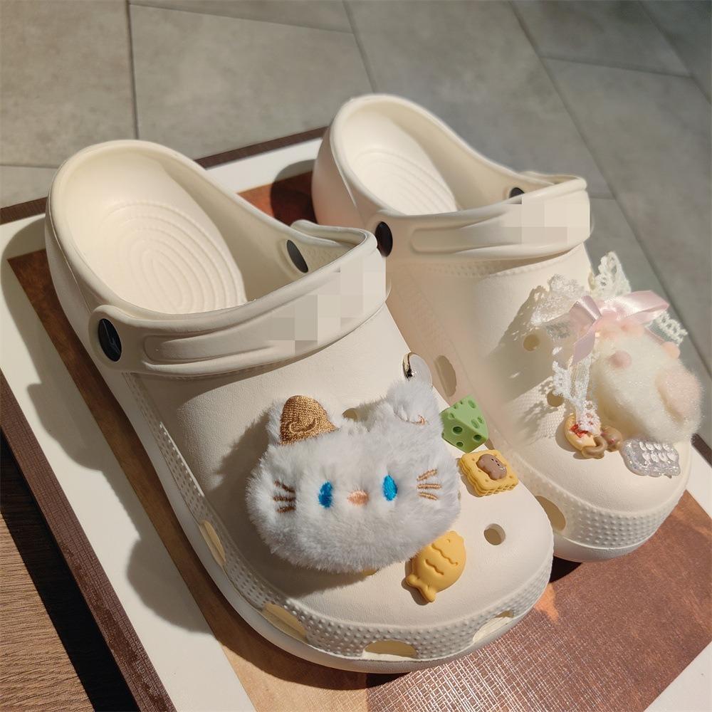 Подвеска для обуви Crocs DIY 3D плюшевые мультяшные животные украшение для обуви пряжка для Croc Подвески для обуви с отверстиями Аксессуары