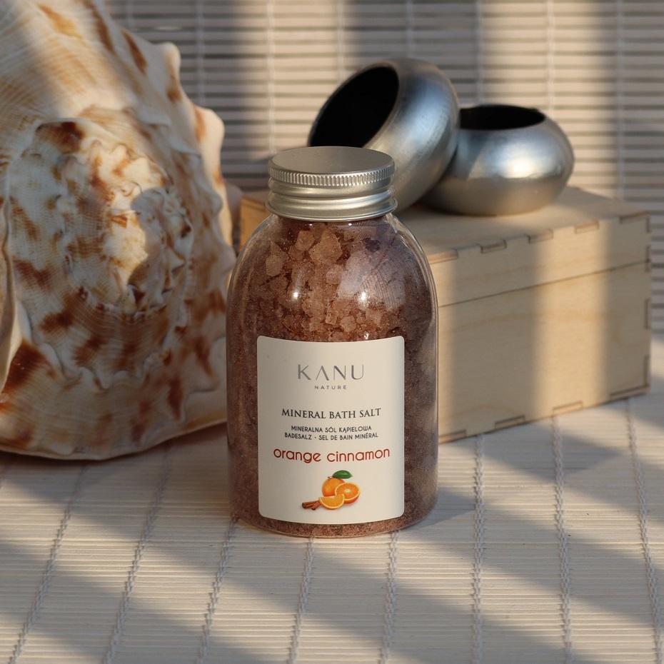Kanu Orange and Cinnamon Mineral Bath Salt - Relaxation, Cleansing and Firming the Skin, Home Spa 350g