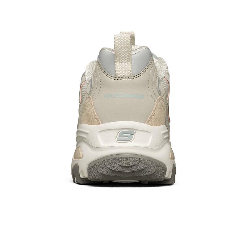 Skechers 149238 Женские повседневные туфли на платформе с принтом медведя и панды в стиле молочного чая