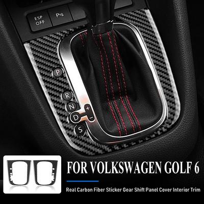 Настоящее Мягкое Углеродное Волокно Для Volkswagen VW Golf 6 GTI R MK6 Scirocco 09-13 Jetta 11-14 Наклейка на Панель Переключения Передач Отделка Аксессуары