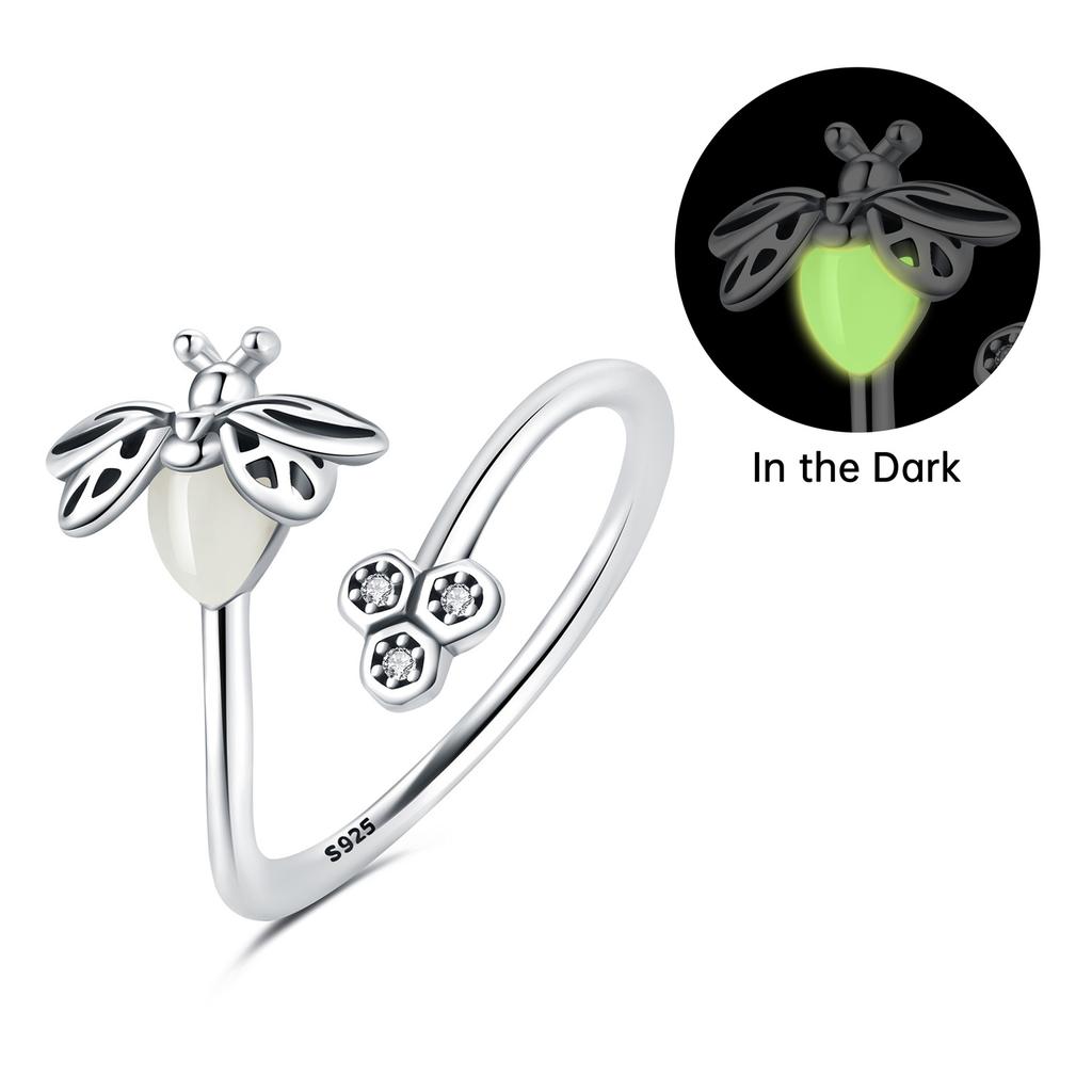 Кольца из стерлингового серебра 925 пробы с кроликами, пандами и животными, открывающиеся, для женщин, регулируемое кольцо на палец, украшения для личности девушки, подарки для вечеринок 2025