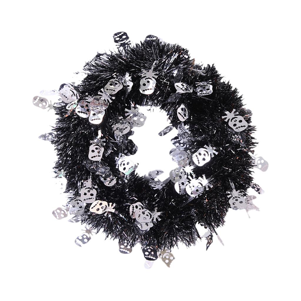 Хэллоуин передняя дверь венок висит гирлянда искусственный череп венок для стены Хэллоуин праздник