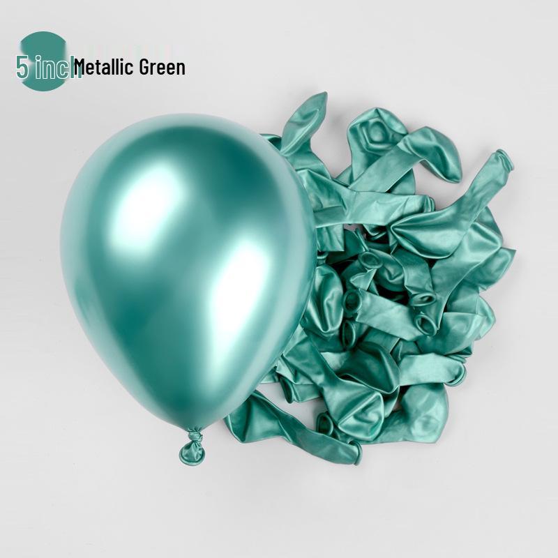 Набор из 100 штук 5-дюймовых металлизированных шаров без запаха для детского декора, свадеб и вечеринок по случаю первого дня рождения