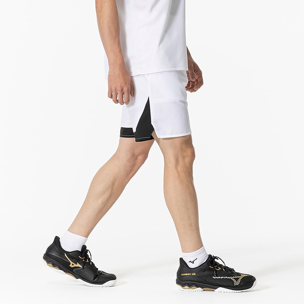 Теннис Бадминтон Игра Половина Официально Сертифицировано Ассоциацией Бадминтона Японии XS [Mizuno] Брюки, Брюки, Унисекс, 62JBB022, Белый,