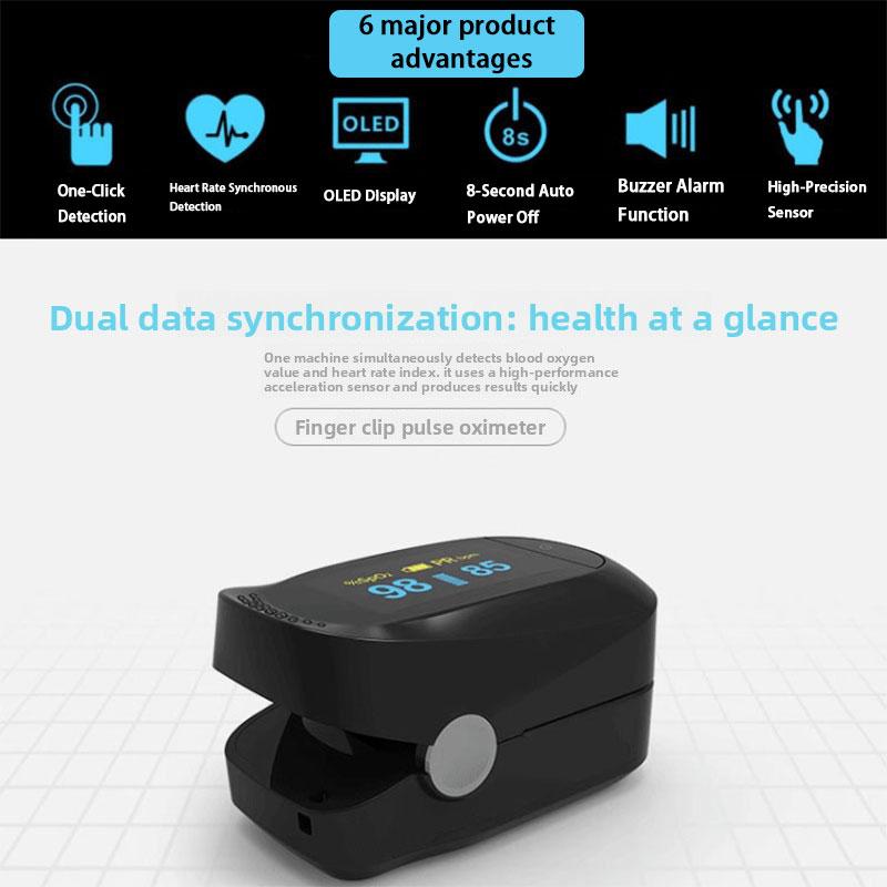 Digital Blood Oxygen Monitor - Heart Rate Sync & OLED High-Definition Screen