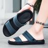 Summer popular men's new one-word slippers premium casual soft bottom thick bottom non-slip beach casual sandals