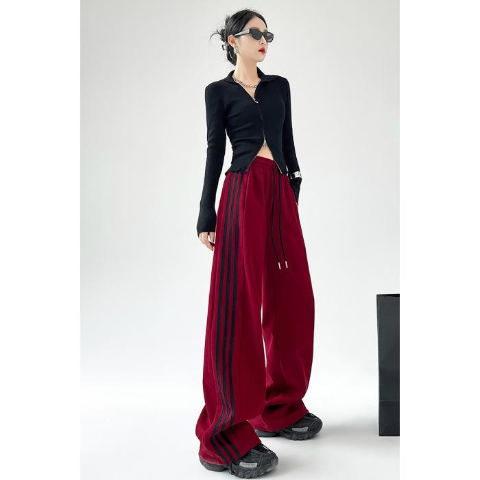 Свободные и тонкие, драпированные брюки широкого кроя, новые спортивные брюки на завязках для весны и осени, которые можно носить два в одном