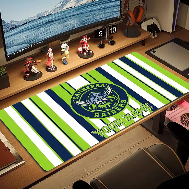 Canberra Raiders Print Cushion Non-slip Laptop Tablet Big Mousepad XXL Mat Mini PC Playmat With Lock edge
