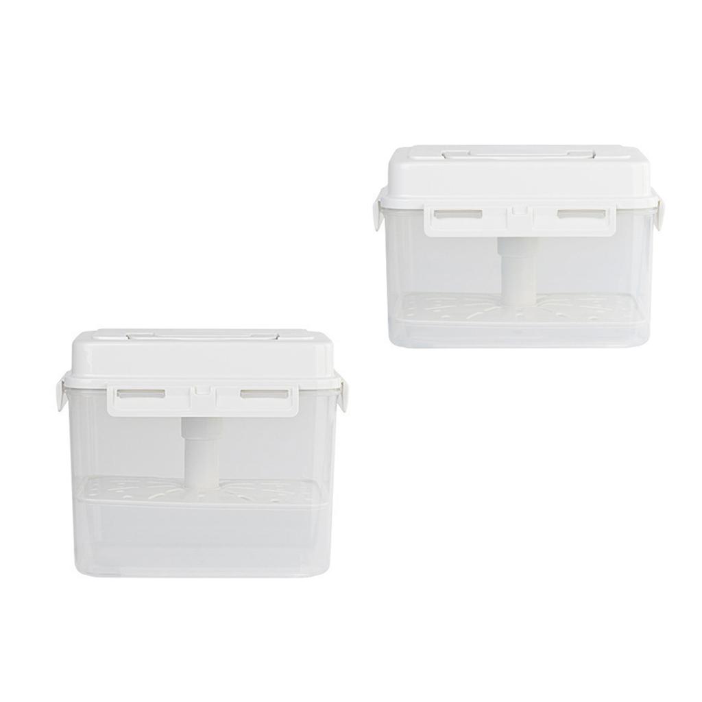 Plastic Pickle Jar with Handle and Lid Kimchi Press Fermentation Storage Container Airtight Organizers for Sauerkraut