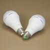 Pack of 2 Multifunctional Rechargeable 12W Emergency LED Light Bulbs 60W Equivalent 6000K Bright Outdoor Hanging Lamp Lights for Power Outage Camping