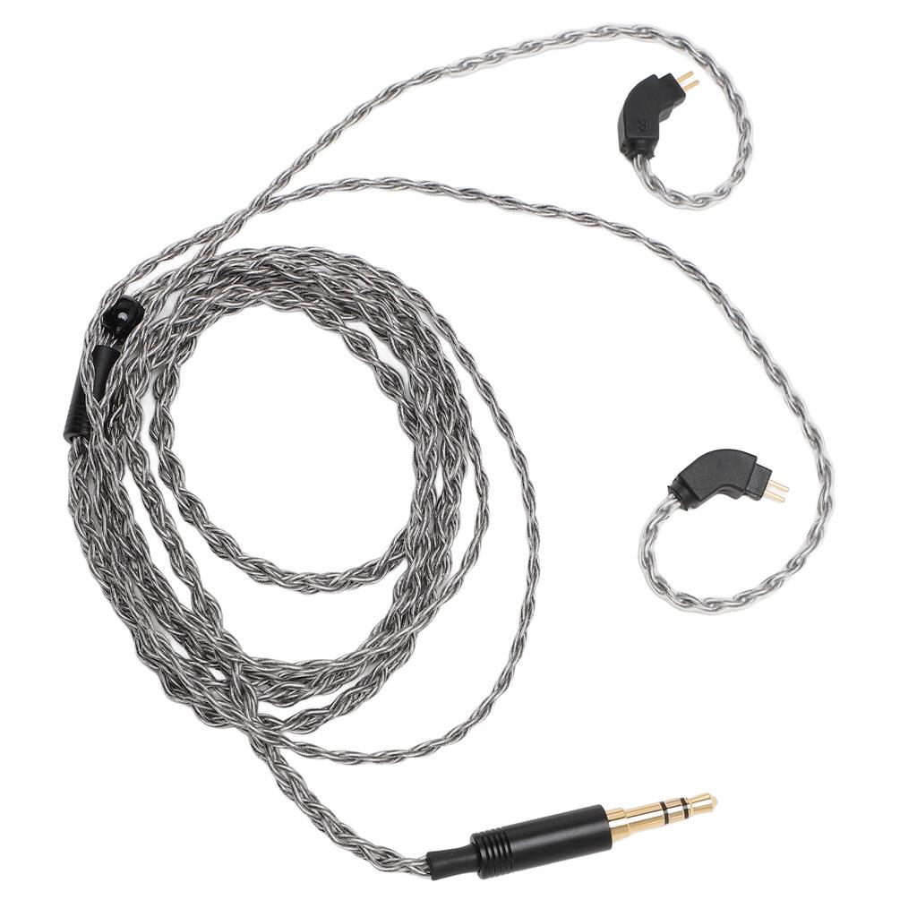 Обновленный кабель наушников 3,5 мм на 2-контактный 0,78 мм посеребренный медный гибкий для Revonext QT2 QT3 RX8