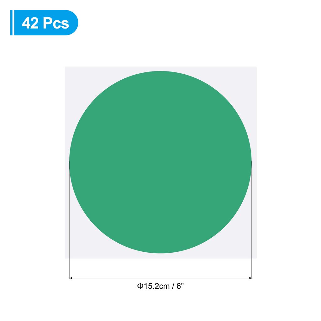 42/60Pcs 15.2cm Round Label Stickers Classroom Decor Floor Stickers Self Adhesive Dots Markers Dry Erase Circles Sealing Sticker