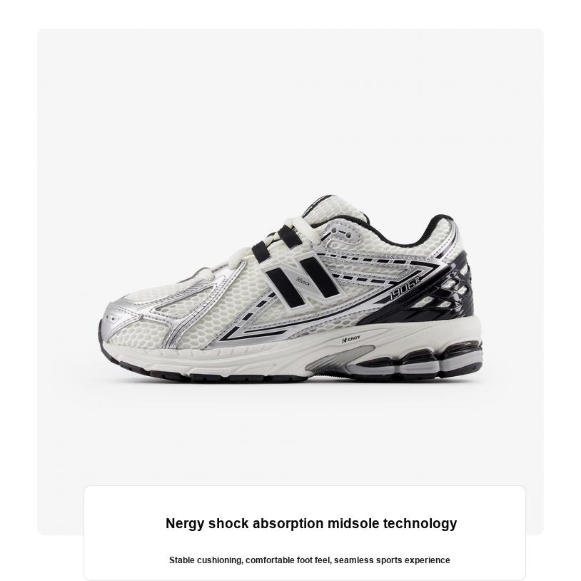 New Balance 1906R Big Kid серебристо-металлические черные детские кроссовки Sea-Salt GC1906ER