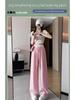 Korean Sweet Pink Check Wide-Leg High-Waist Women's Summer Pants