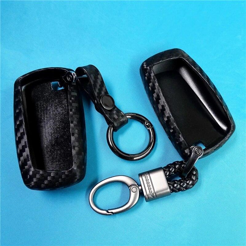 Чехол для ключей от автомобиля для BMW 5 E90 F10 F20 F30 X3 X4 M2 M3 M5 M6 для BMW 1 3 4 5 6 7 серии GT, силиконовый узор из углеродного волокна