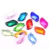 Crystal Glass Hand-Sewn Drill, Flat Bottom S-Shaped Double-Hole Drill Jewelry Diy Beauty Clothing Accessories