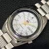 Б/У подлинные старинные автоматические мужские часы SEIKO 5 из Японии с белым циферблатом a433700-2