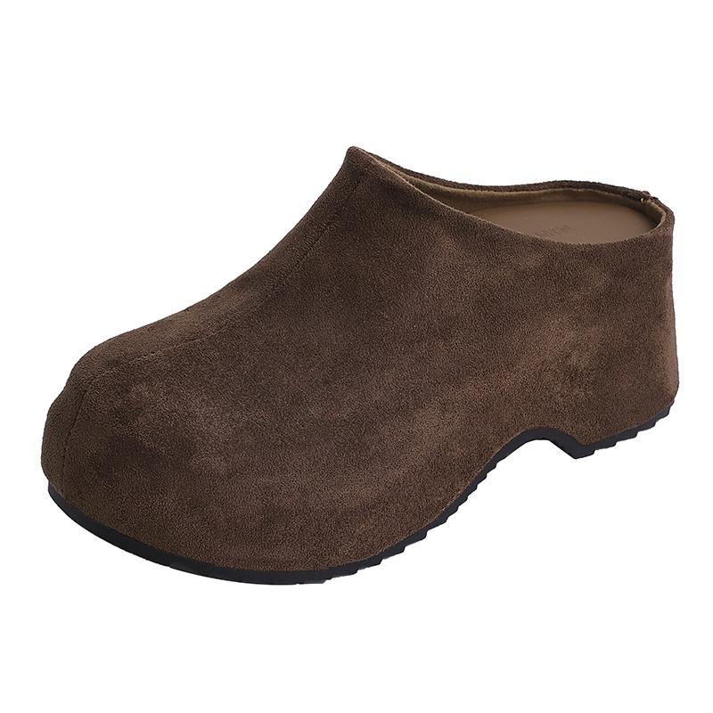 Модные туфли на высоком каблуке, платформа, женские тапочки, дизайнерские замшевые модные тапочки 2025, повседневные мюли, туфли для ходьбы, женские туфли