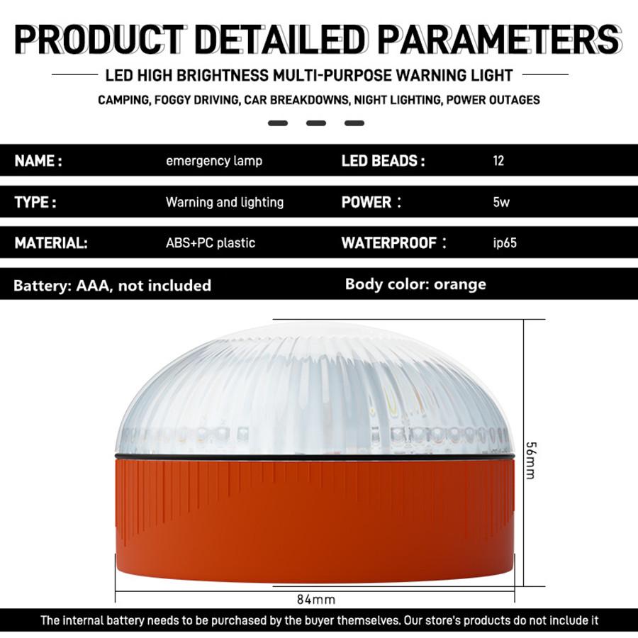 Led Car Emergency Beacon Light AAA Battery V16 Magnetic Induction Strobe Flashing Warning Light Help Flash Safety Signal Lamp