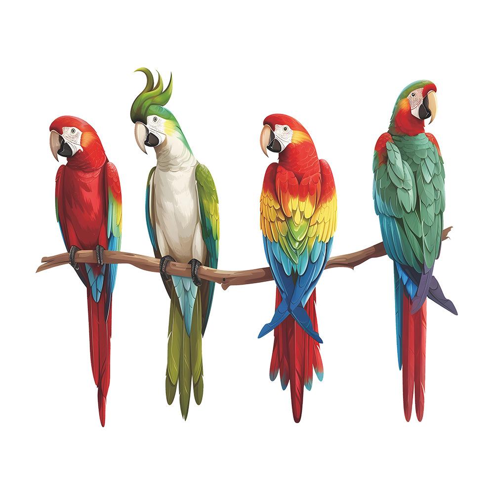 Fun-m111 мультфильм попугай семейный туалет с ванной комнатой украшение ванной комнаты настенная наклейка